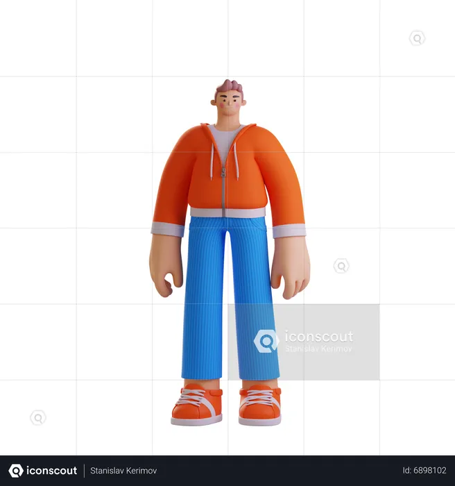 Man standing  3D Illustration