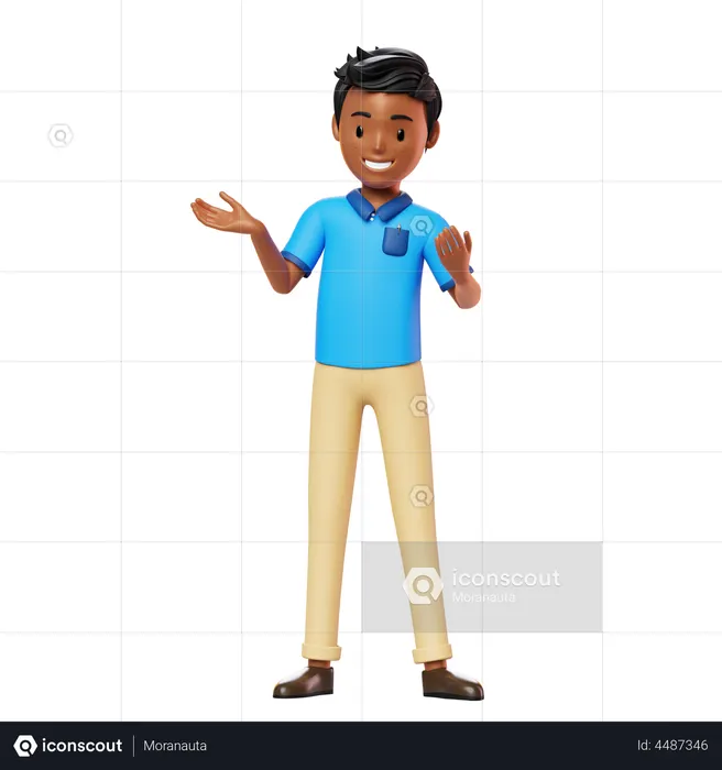 Man Talking to someone  3D Illustration