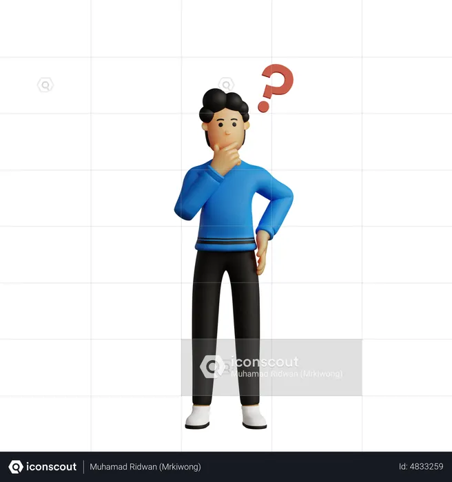 Man thinking  3D Illustration