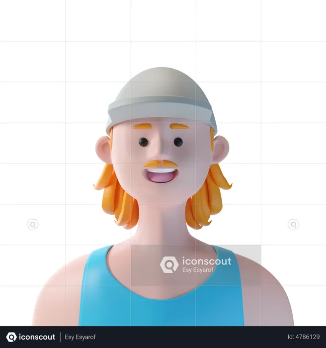Man With Beanie  3D Icon