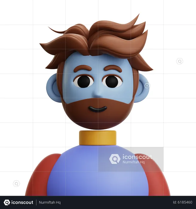 Man with Beard  3D Icon