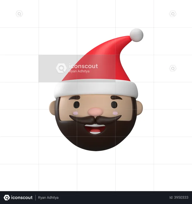 Man With Christmas Cap  3D Illustration