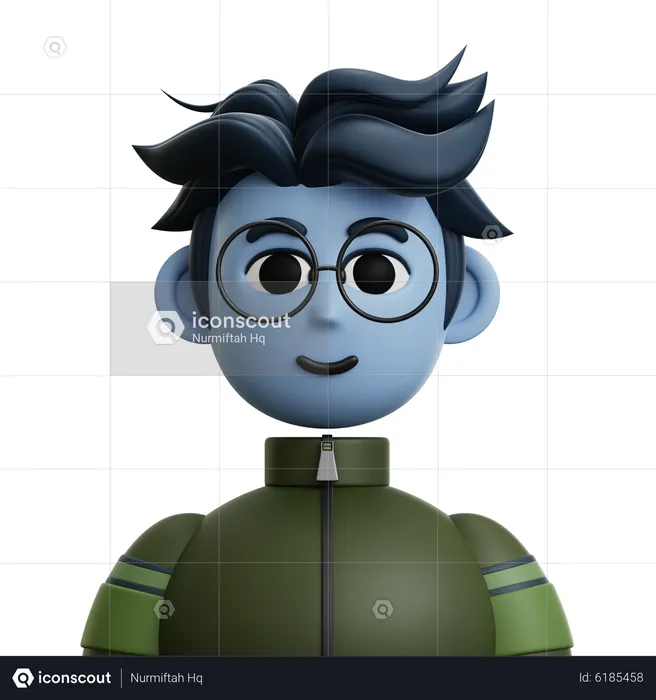 Man with Glasses  3D Icon