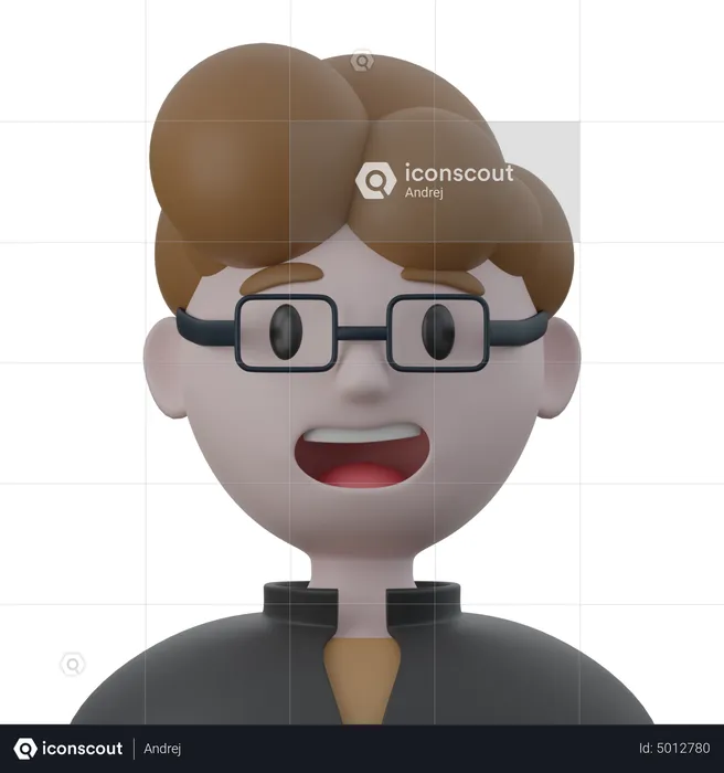 Man With Specs  3D Icon