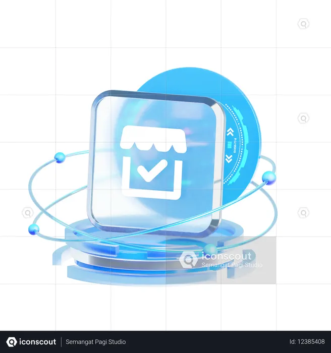 Manage Store  3D Icon