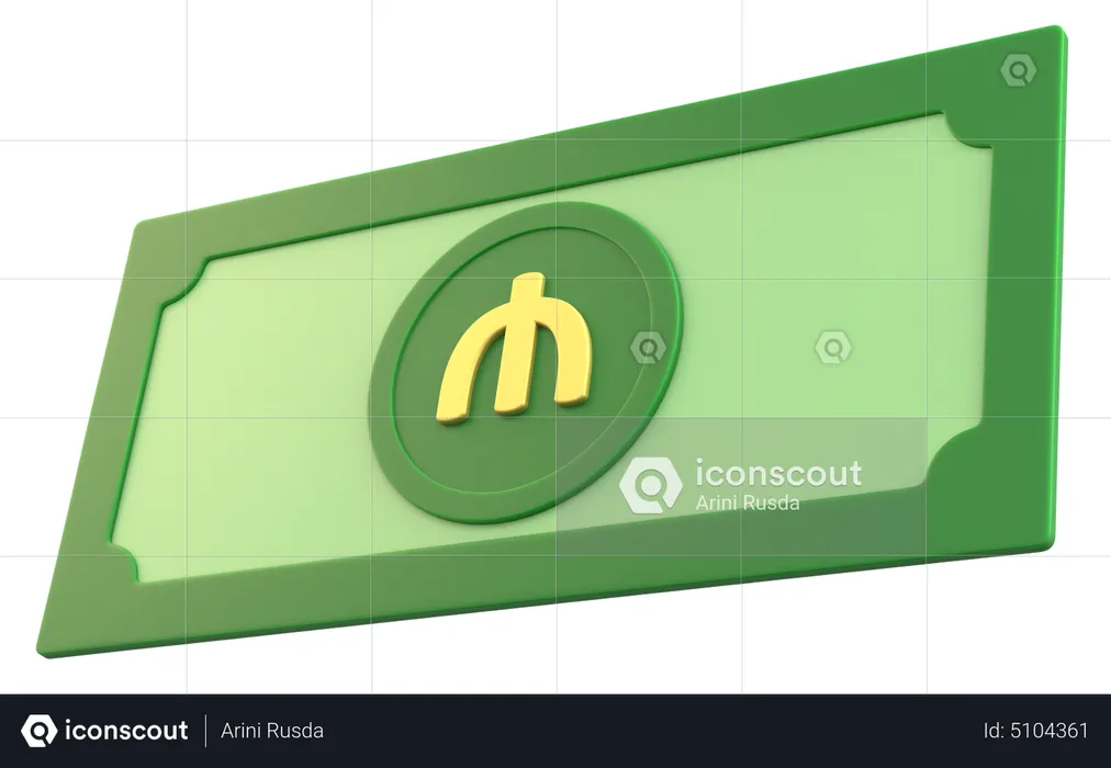 Manat Money  3D Icon