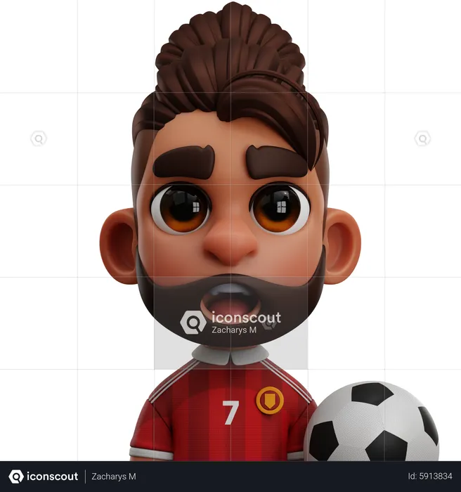 MANCHESTER UNITED PLAYER WITH BALL  3D Icon