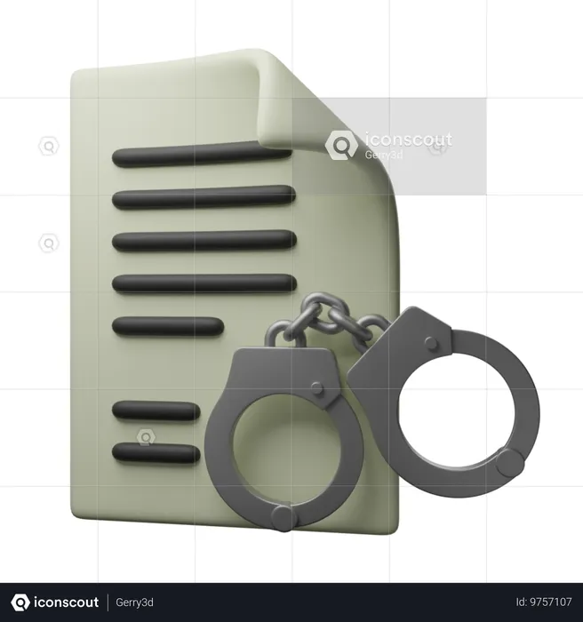 Mandado de prisão  3D Icon