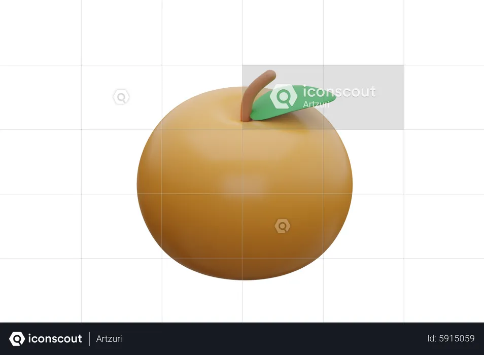 Mandarin Orange  3D Icon