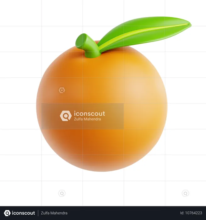 Mandarine  3D Icon