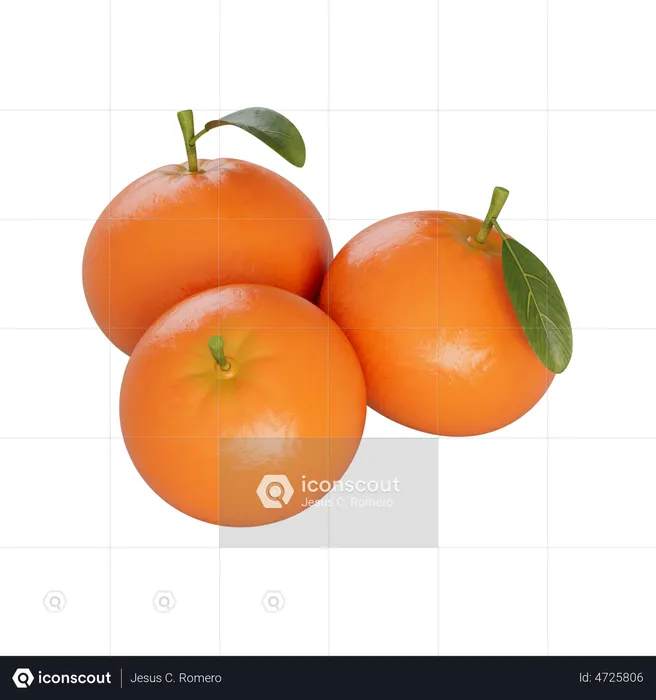 Mandarins  3D Illustration