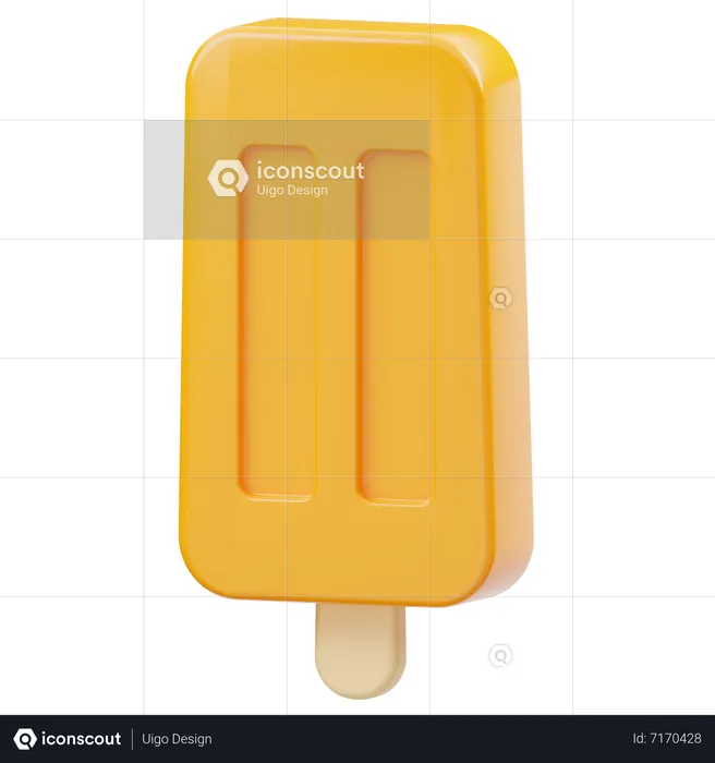 Mango Ice Cream Stick  3D Icon