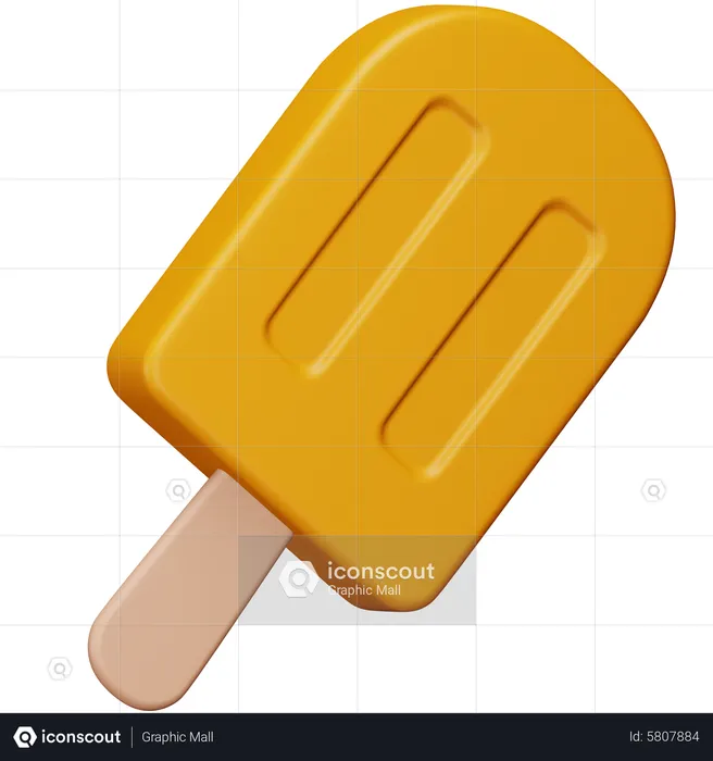 Mango Ice Cream Stick  3D Icon