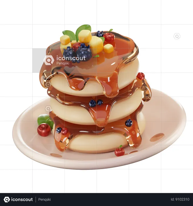 Mango Pancake  3D Icon