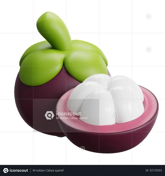 Mangostan  3D Icon