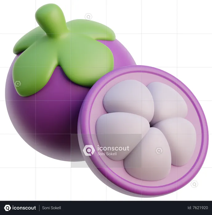 Mangostan  3D Icon