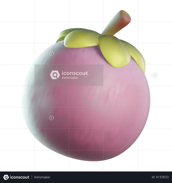 Mangosteen  3D Icon