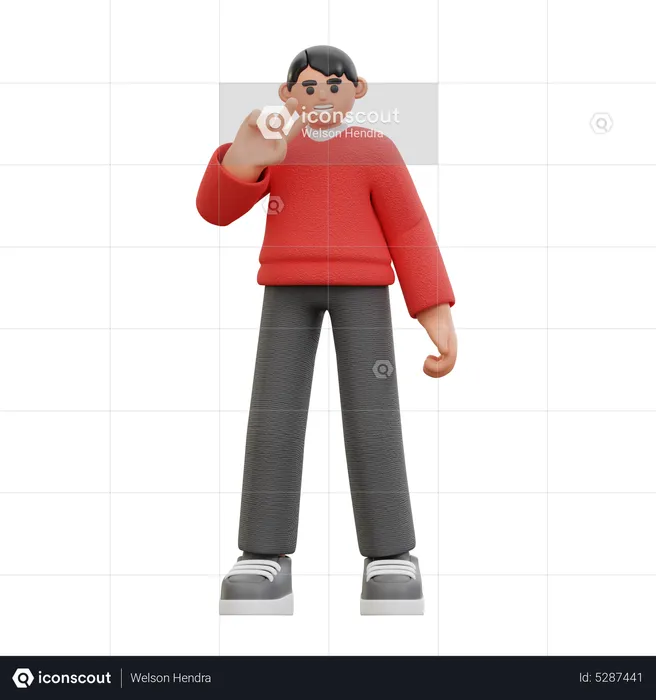 Mann Frieden pose  3D Icon