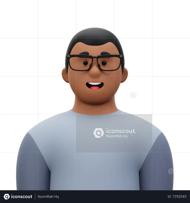 Mann mit Brille  3D Icon
