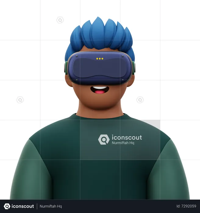 Mann mit VR  3D Icon