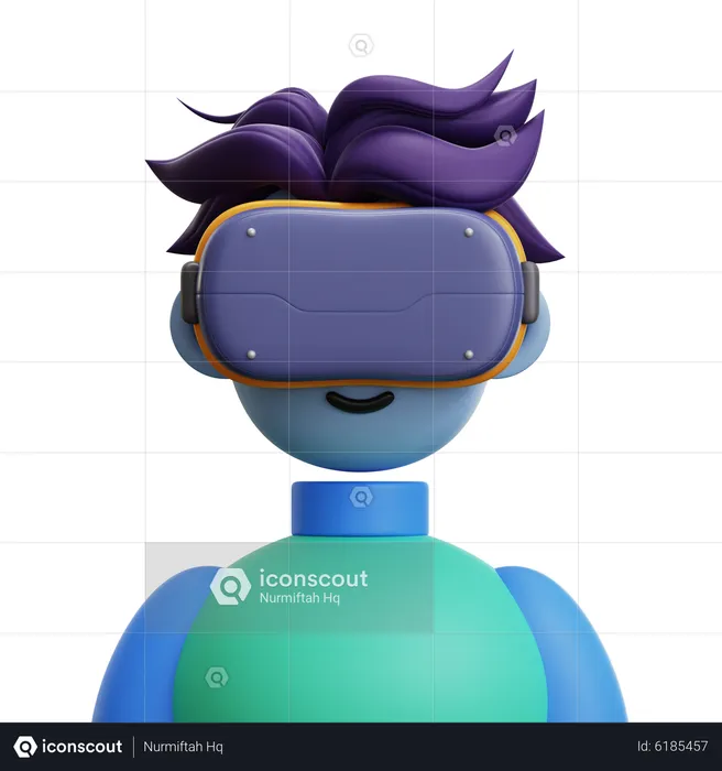 Mann mit VR-Brille  3D Icon