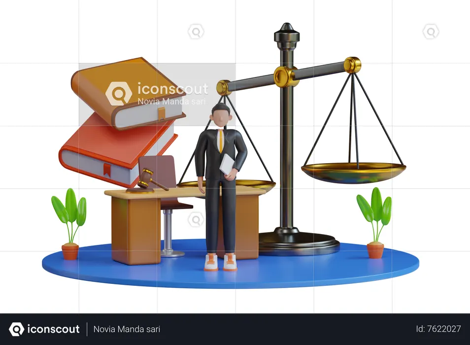 Männlicher Anwalt  3D Icon