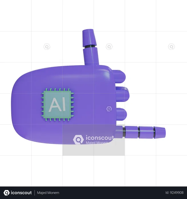 Mano Robot RockOn Violeta  3D Icon