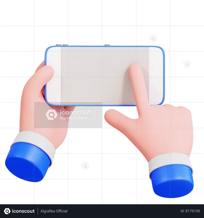 Mano sosteniendo teléfono inteligente  3D Icon