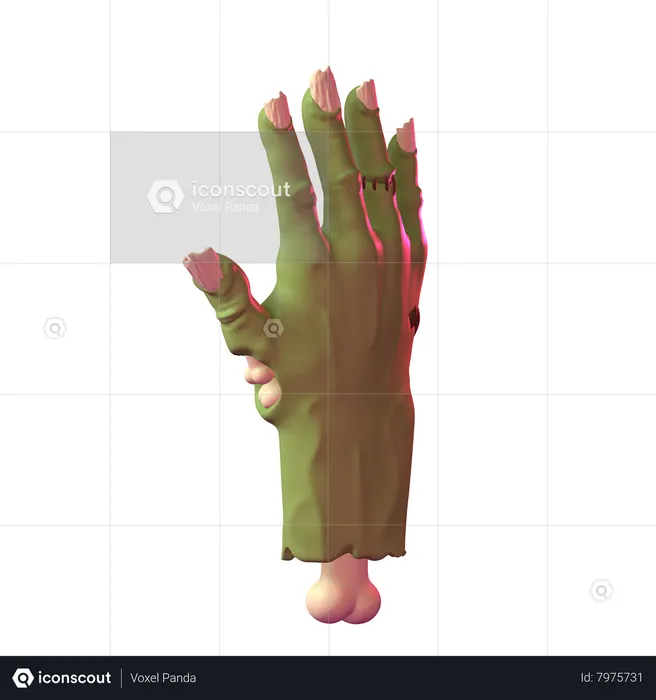 Mano zombi  3D Icon