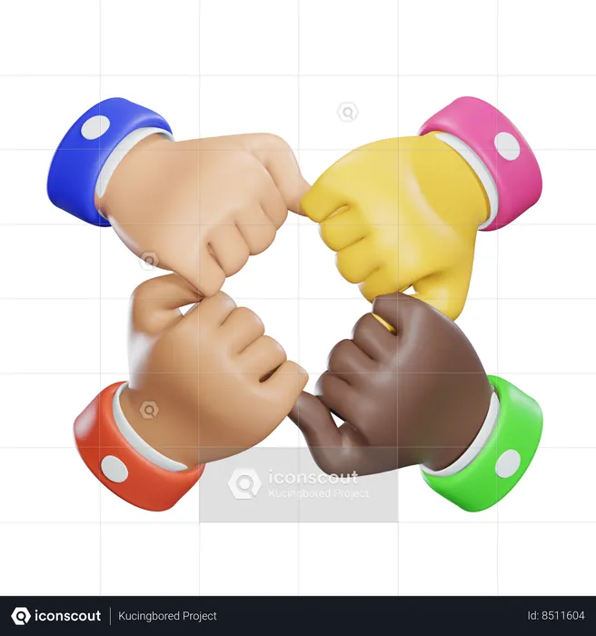 Manos unidas Emoji 3D Icon