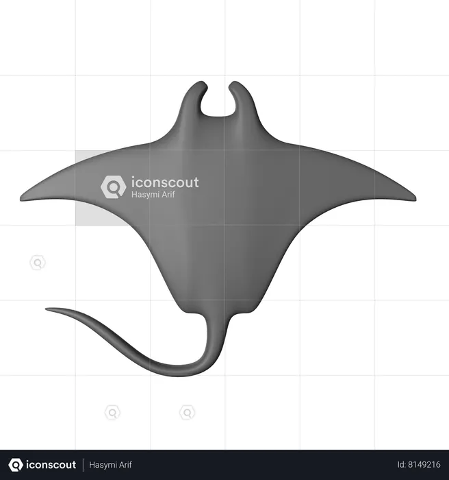 Manta Ray  3D Icon