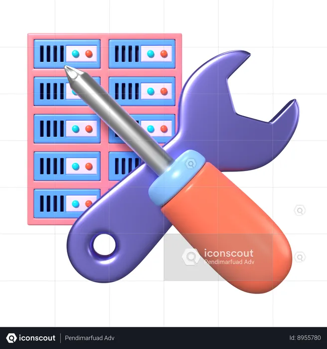 El mantenimiento del servidor  3D Icon