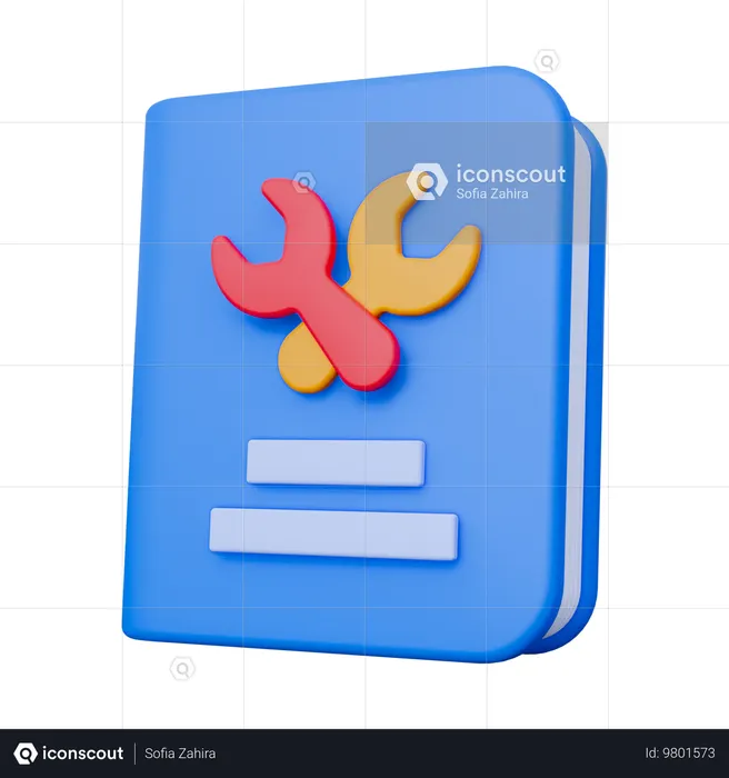 Manual Book  3D Icon