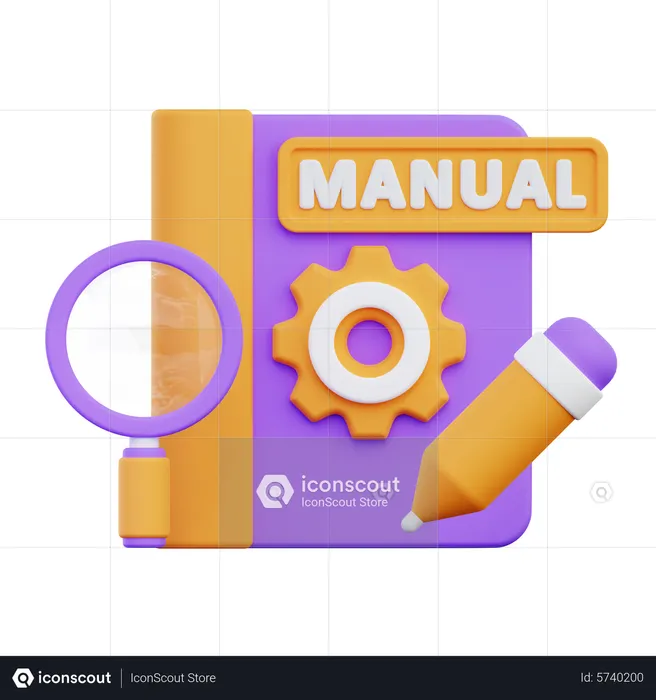 Manual Book  3D Icon