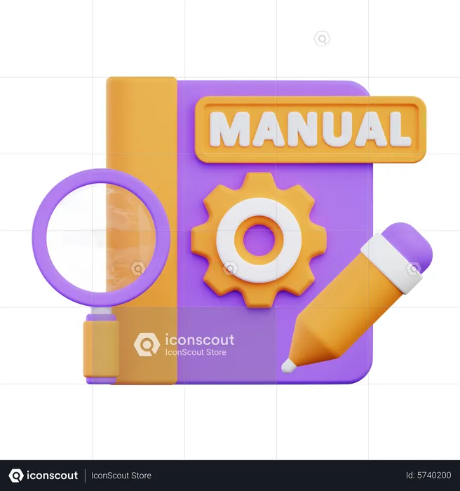 Manual Book  3D Icon