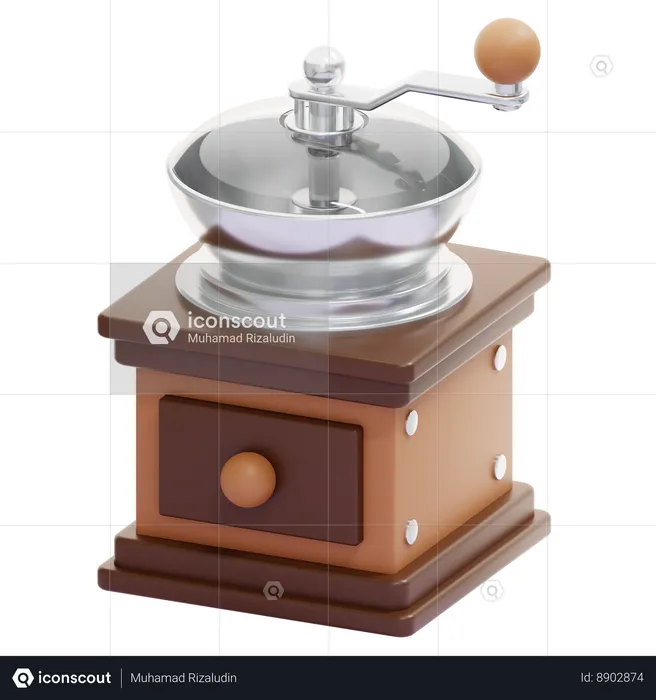 Manual coffee grinder  3D Icon