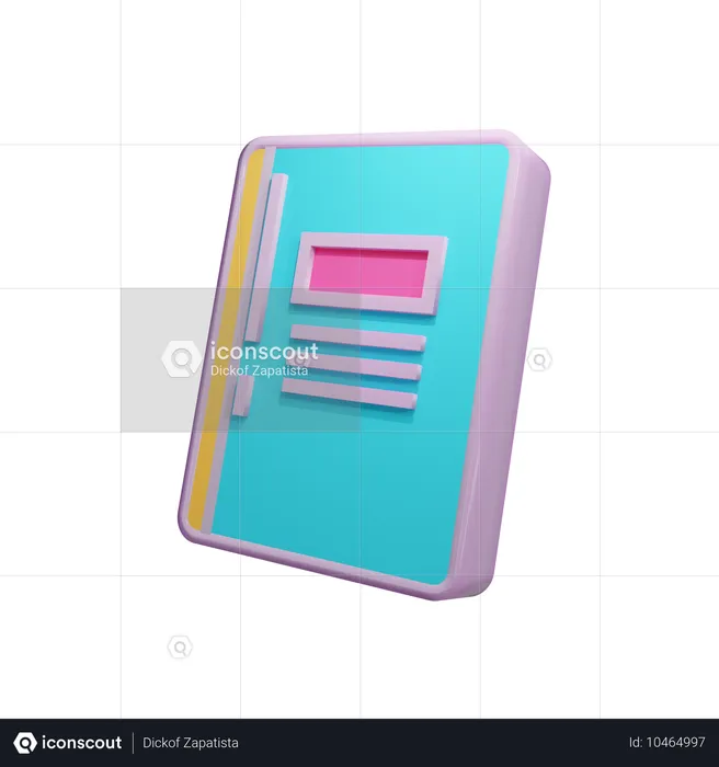 Cahier de texte  3D Icon