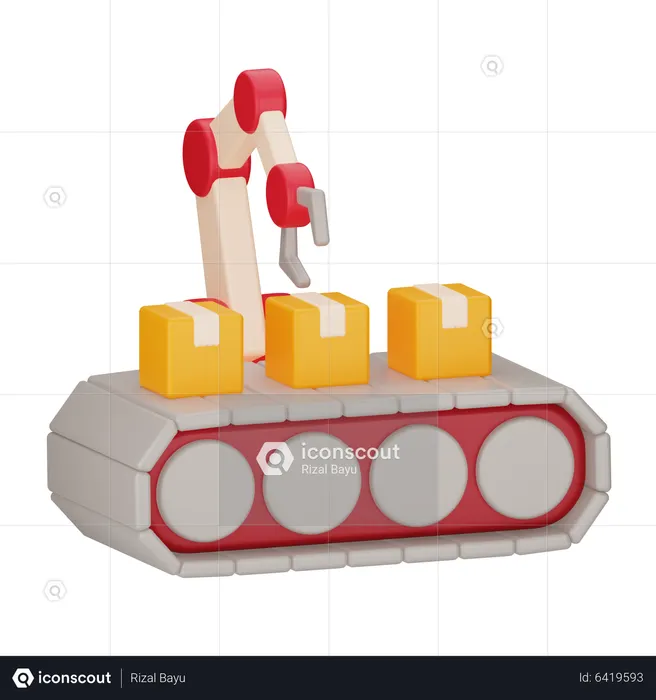 Manufacturing  3D Icon