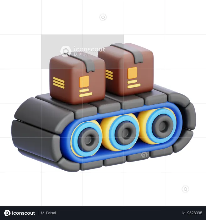 Manufacturing  3D Icon