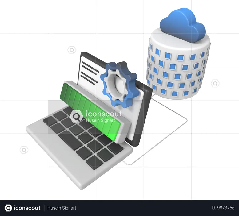 Manutenção grande banco de dados  3D Icon