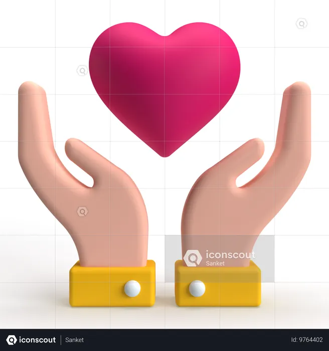 Mão amor  3D Icon