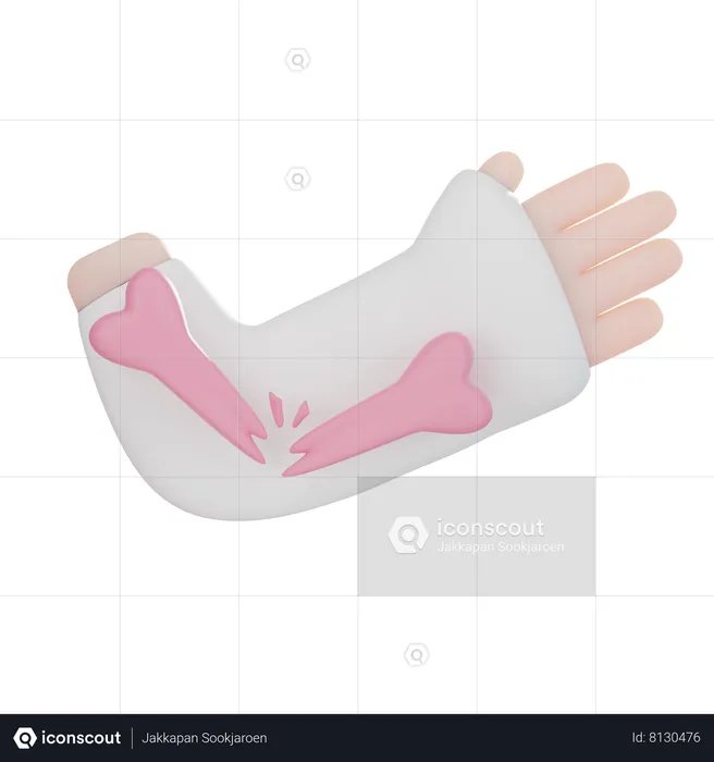 Mão machucada  3D Icon