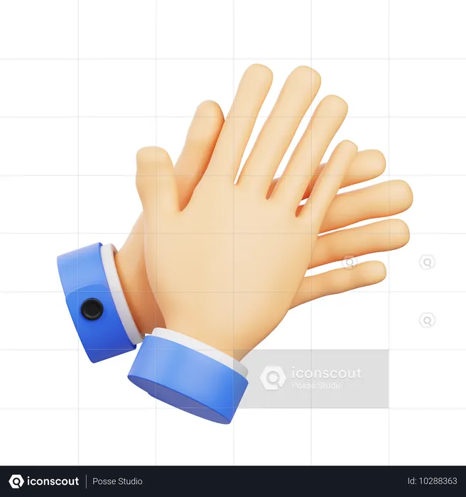 Mãos de aplauso  3D Icon