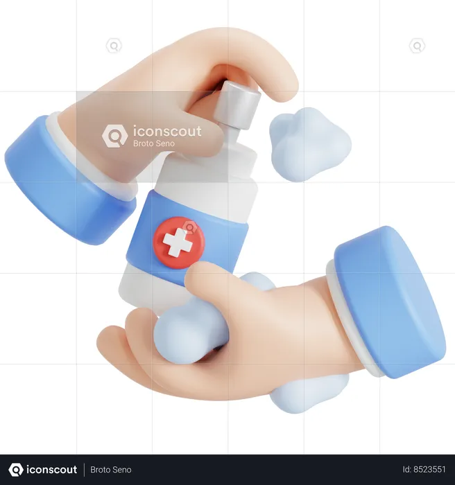 Mãos Limpas  3D Icon