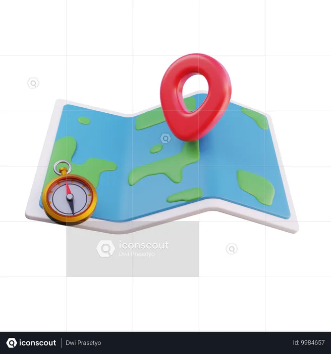 Map  3D Icon