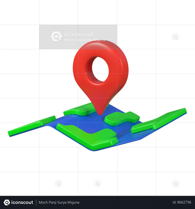 Map  3D Icon