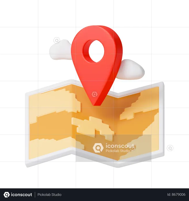 Map  3D Icon