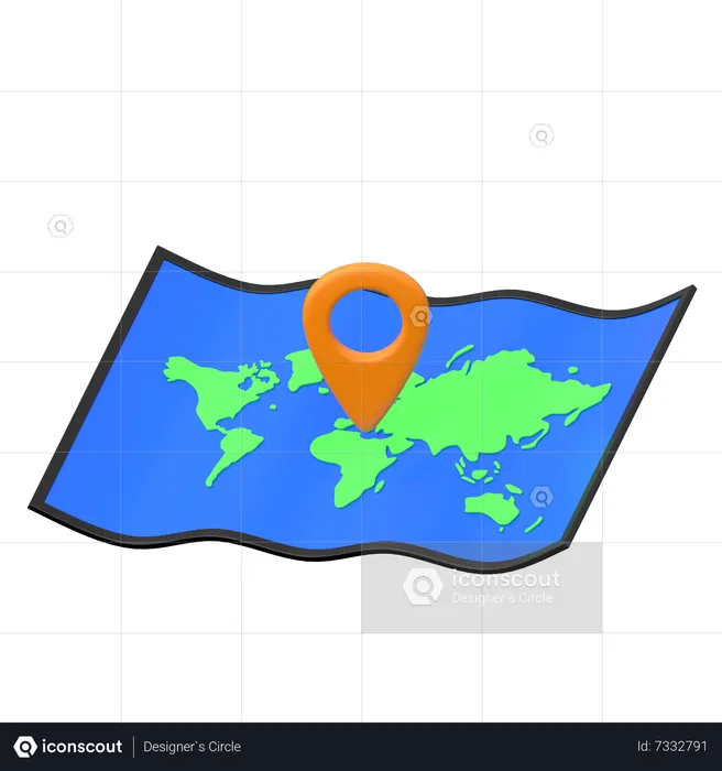 Map  3D Icon