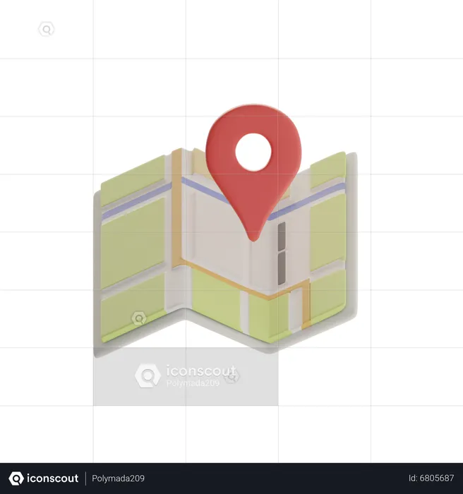 Map  3D Icon