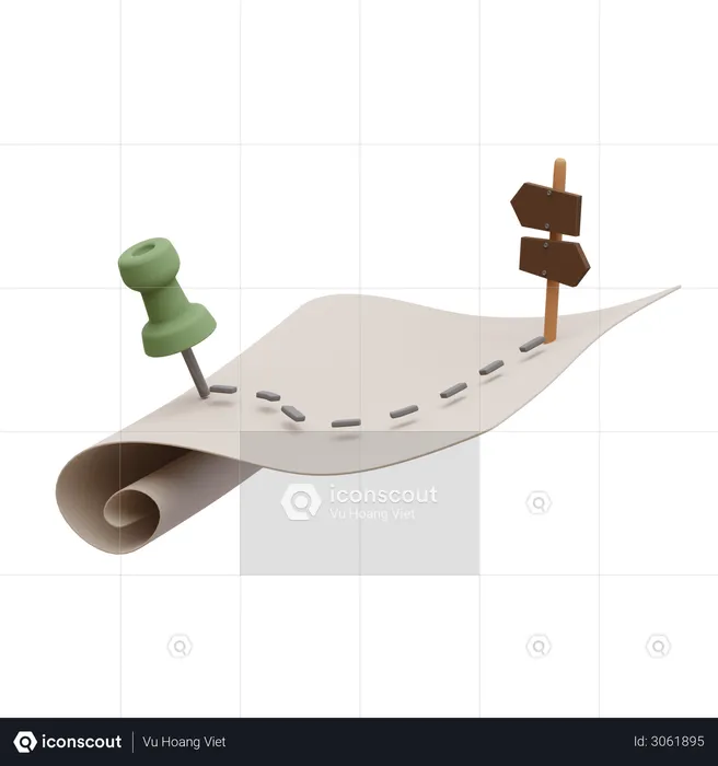 Map  3D Illustration